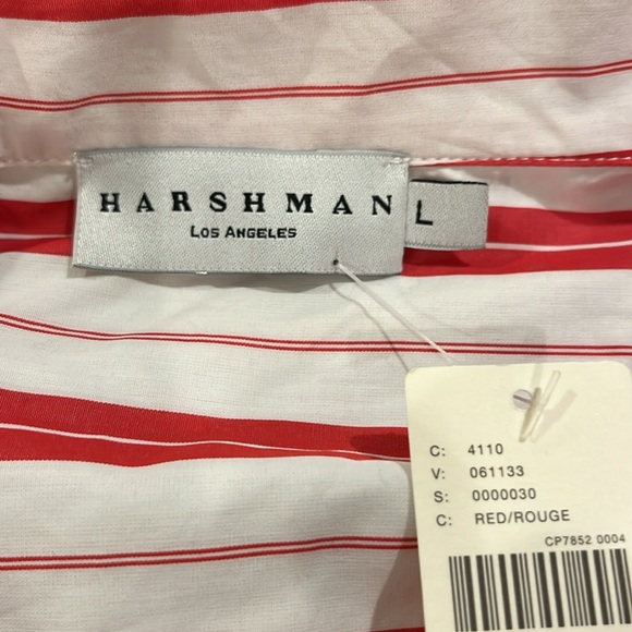 Harshman Faux Wrap Striped Shirt - Picture 6 of 13